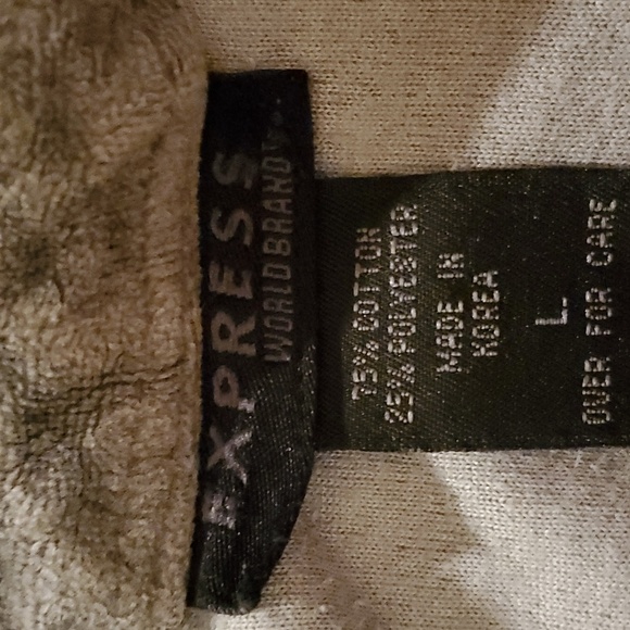 Express World Brand Faux Velvet Women's Button Down Long Sleeve - Size Large - Picture 8 of 8